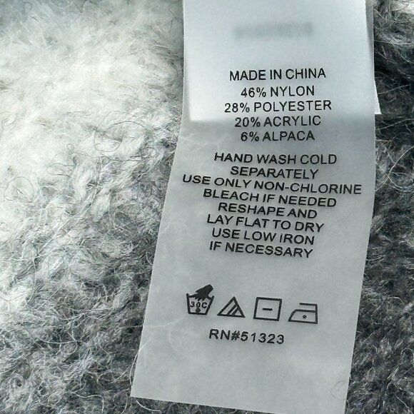 NWT Vince Camuto Funnel Neck Ombre Striped Sweater In Rich Black Size XXL - Picture 5 of 8